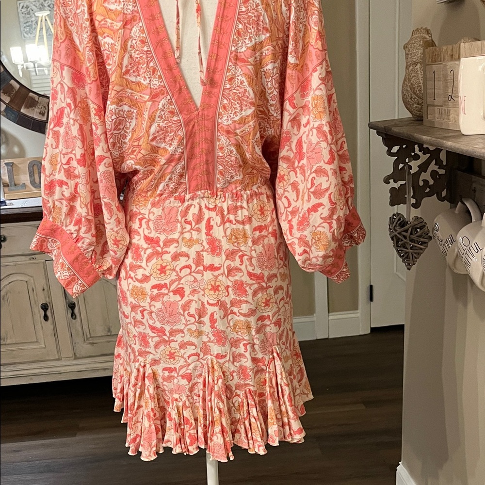 Aakaa Pink and Orange Mini Dress - Picture 6 of 9